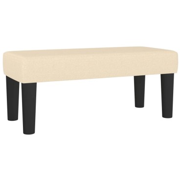 vidaXL Κρεβάτι Boxspring με Στρώμα Κρεμ 120x200 εκ. Υφασμάτινο