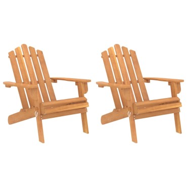 vidaXL Καρέκλες Κήπου Adirondack 2 τεμ. από Μασίφ Ξύλο Ακακίας 75x84x90cm