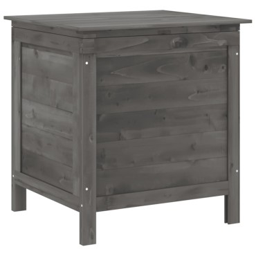 vidaXL Μπαούλο Αποθ. Κήπου Ανθρακί 50x49x56,5cm Μασίφ Ξύλο Ελάτης 1 τεμ.