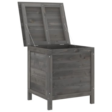 vidaXL Μπαούλο Αποθ. Κήπου Ανθρακί 50x49x56,5cm Μασίφ Ξύλο Ελάτης 1 τεμ.