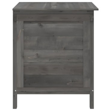 vidaXL Μπαούλο Αποθ. Κήπου Ανθρακί 50x49x56,5cm Μασίφ Ξύλο Ελάτης 1 τεμ.