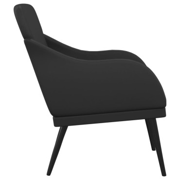 vidaXL Πολυθρόνα Μαύρη 63x76x80cm από Συνθετικό Δέρμα 1 τεμ.