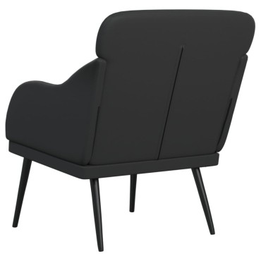 vidaXL Πολυθρόνα Μαύρη 63x76x80cm από Συνθετικό Δέρμα 1 τεμ.