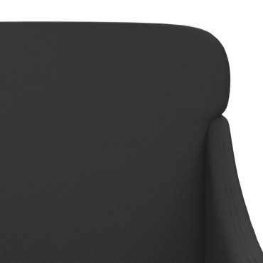 vidaXL Πολυθρόνα Μαύρη 63x76x80cm από Συνθετικό Δέρμα 1 τεμ.