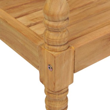 vidaXL Παγκάκι Batavia από Μασίφ Ξύλο Teak με Taupe Μαξιλάρι 120x51,5x84cm 1 τεμ.