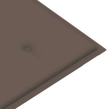 vidaXL Παγκάκι Batavia από Μασίφ Ξύλο Teak με Taupe Μαξιλάρι 120x51,5x84cm 1 τεμ.