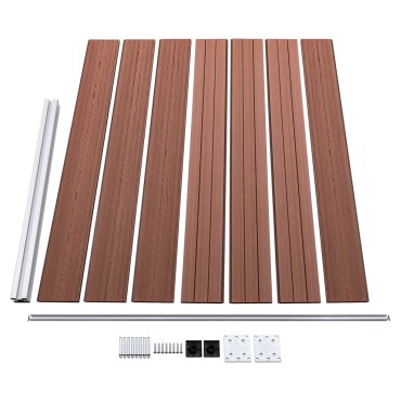 vidaXL Σετ Πάνελ Περίφραξης Καφέ 699x146cm από WPC