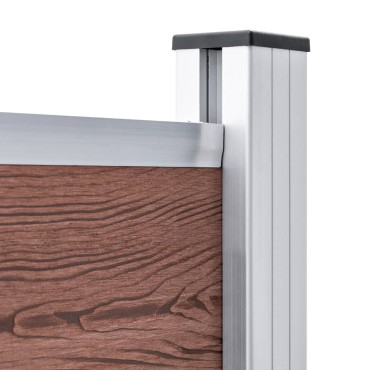 vidaXL Σετ Πάνελ Περίφραξης Καφέ 699x146cm από WPC