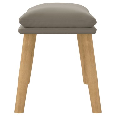 vidaXL Υποπόδιο Ανοιχτό Γκρι 45x29,5x35cm Βελούδινο 1 τεμ.