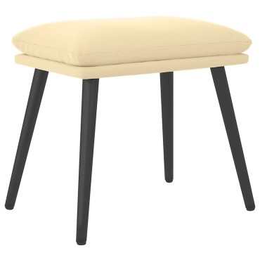 vidaXL Υποπόδιο Κρεμ 45x29,5x35cm Βελούδινο 1 τεμ.