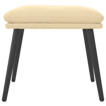 vidaXL Υποπόδιο Κρεμ 45x29,5x35cm Βελούδινο 1 τεμ.