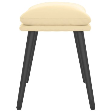 vidaXL Υποπόδιο Κρεμ 45x29,5x35cm Βελούδινο 1 τεμ.