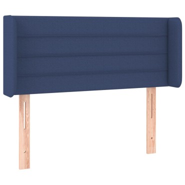 vidaXL Κεφαλάρι Κρεβατιού LED Μπλε 93x16x78/88cm Υφασμάτινο 1 τεμ.