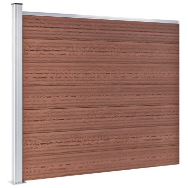vidaXL Σετ Πάνελ Περίφραξης Καφέ 872x146cm από WPC