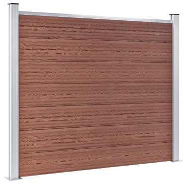 vidaXL Σετ Πάνελ Περίφραξης Καφέ 872x146cm από WPC