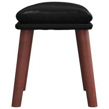 vidaXL Υποπόδιο Μαύρο 45x29,5x35cm από Συνθετικό Δέρμα 1 τεμ.