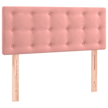 vidaXL Κεφαλάρι Κρεβατιού Ροζ 90x5x78/88cm Βελούδινο 1 τεμ.