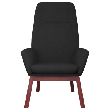 vidaXL Πολυθρόνα Relax Μαύρο Υφασμάτινη με Υποπόδιο 70x77x94cm 1 τεμ.