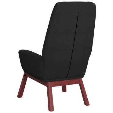 vidaXL Πολυθρόνα Relax Μαύρο Υφασμάτινη με Υποπόδιο 70x77x94cm 1 τεμ.