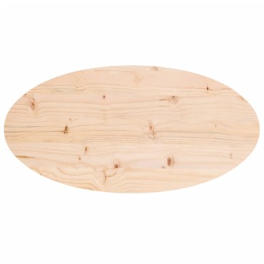 vidaXL Επιφάνεια Τραπεζιού Οβάλ 60x30x2,5cm από Μασίφ Ξύλο Πεύκου 1 τεμ.
