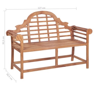vidaXL Παγκάκι Κήπου 127x58,5x92,5cm από Μασίφ Ξύλο Teak 1 τεμ.