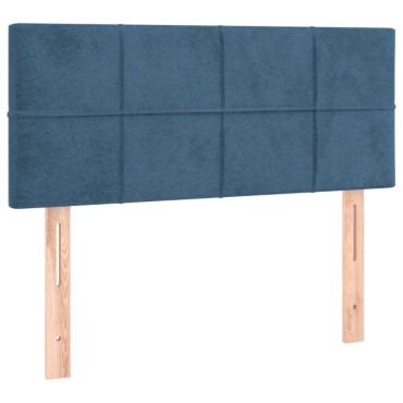 vidaXL Κεφαλάρι Κρεβατιού Σκούρο Μπλε 90x5x78/88cm Βελούδινο 1 τεμ.