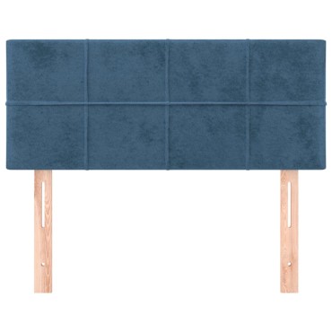 vidaXL Κεφαλάρι Κρεβατιού Σκούρο Μπλε 90x5x78/88cm Βελούδινο 1 τεμ.