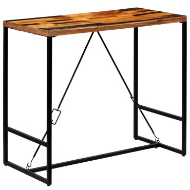 vidaXL Τραπέζι Μπαρ 120x60x106cm από Μασίφ Ανακυκλωμένο Ξύλο 1 τεμ.