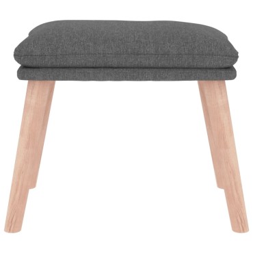vidaXL Υποπόδιο Ανοιχτό Γκρι 45x29,5x35 Υφασμάτινο 45x29,5x35cm 1 τεμ.