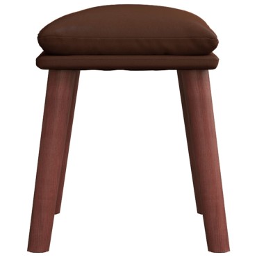 vidaXL Υποπόδιο Καφέ 45x29,5x35cm από Συνθετικό Δέρμα 1 τεμ.