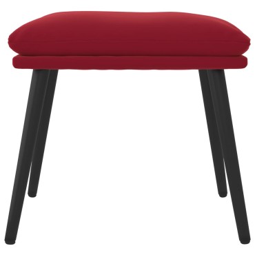 vidaXL Υποπόδιο Μπορντό 45x29,5x35cm Βελούδινο 1 τεμ.