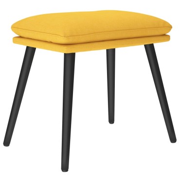 vidaXL Υποπόδιο Μουσταρδί 45x29,5x35cm Υφασμάτινο 1 τεμ.