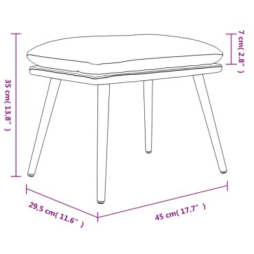 vidaXL Υποπόδιο Μουσταρδί 45x29,5x35cm Υφασμάτινο 1 τεμ.