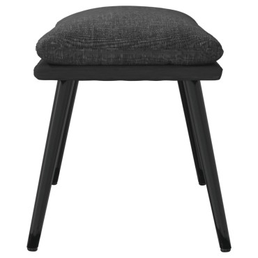 vidaXL Υποπόδιο Σκούρο Γκρι 45x29,5x35cm Ύφασμα & Συνθετικό Δέρμα 1 τεμ.