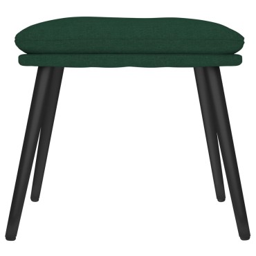 vidaXL Υποπόδιο Σκούρο Πράσινο 45x29,5x35cm Υφασμάτινο 1 τεμ.