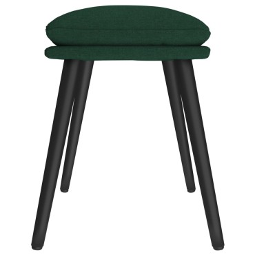 vidaXL Υποπόδιο Σκούρο Πράσινο 45x29,5x35cm Υφασμάτινο 1 τεμ.
