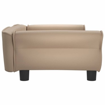 vidaXL Κρεβάτι Σκύλου Καπουτσίνο 95 x 55 x 30 εκ. Βελούδινο