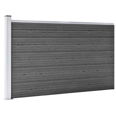 vidaXL Σετ Πάνελ Περίφραξης Μαύρο 526x105cm από WPC