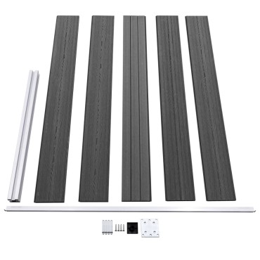 vidaXL Σετ Πάνελ Περίφραξης Μαύρο 526x105cm από WPC