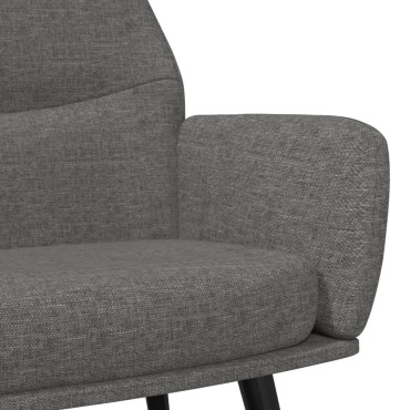 vidaXL Πολυθρόνα Relax Ανοιχτό Γκρι Υφασμάτινη με Σκαμπό 70x77x94cm 1 τεμ.