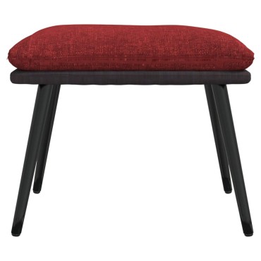 vidaXL Υποπόδιο Μπορντό 45x29,5x35cm Ύφασμα & Συνθετικό Δέρμα 1 τεμ.