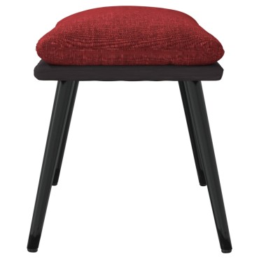 vidaXL Υποπόδιο Μπορντό 45x29,5x35cm Ύφασμα & Συνθετικό Δέρμα 1 τεμ.