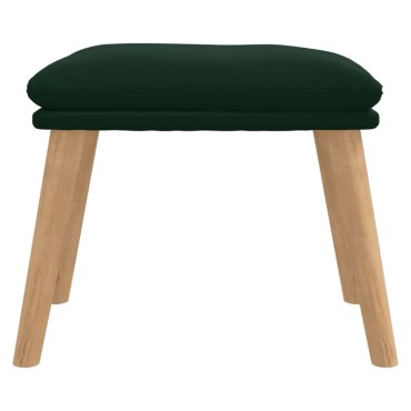 vidaXL Υποπόδιο Σκούρο Πράσινο 45x29,5x35cm Βελούδινο 1 τεμ.