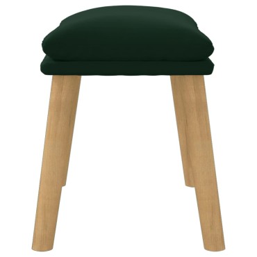 vidaXL Υποπόδιο Σκούρο Πράσινο 45x29,5x35cm Βελούδινο 1 τεμ.
