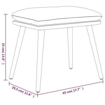vidaXL Πολυθρόνα Relax Μπλε Υφασμάτινη με Σκαμπό 70x77x94cm 1 τεμ.