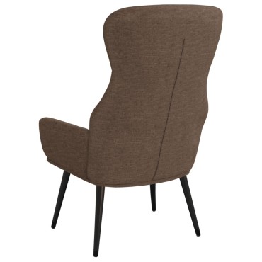 vidaXL Πολυθρόνα Relax Taupe Υφασμάτινη με Σκαμπό 70x77x94cm 1 τεμ.