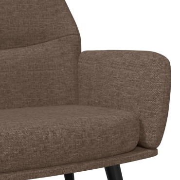vidaXL Πολυθρόνα Relax Taupe Υφασμάτινη με Σκαμπό 70x77x94cm 1 τεμ.