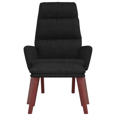 vidaXL Πολυθρόνα Relax Μαύρη Υφασμάτινη με Σκαμπό 70x77x98cm 1 τεμ.