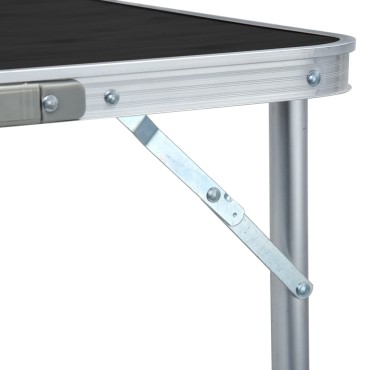 vidaXL Τραπέζι Κάμπινγκ Πτυσσόμενο Γκρι 180 x 60 εκ. Αλουμινίου