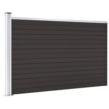 vidaXL Πάνελ Περίφραξης Μαύρο 175 x 105 εκ. από WPC
